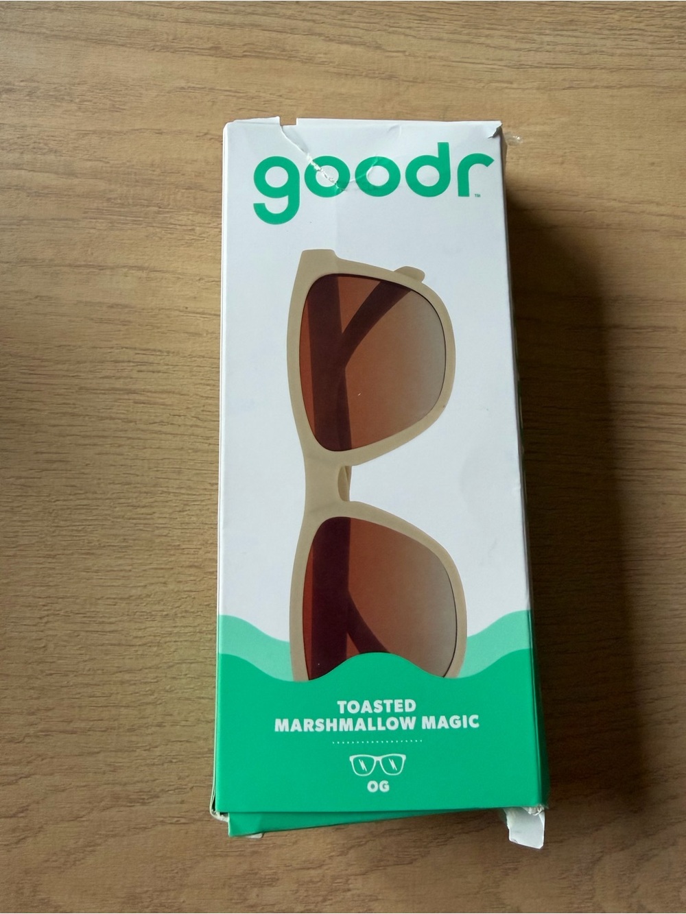 goodr Toasted Marshmallow Magic Sunglasses — Beige Frame with Brown Lenses